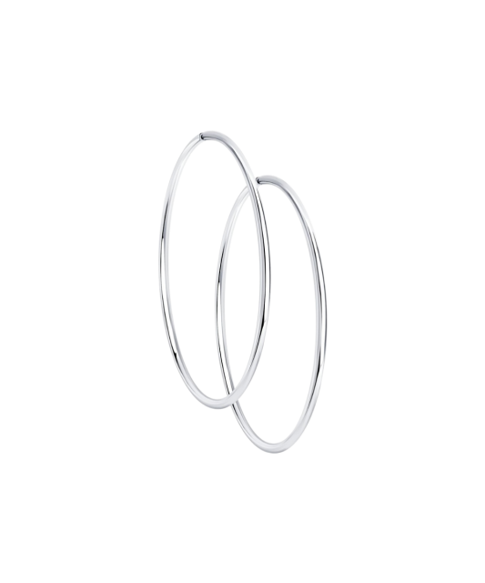 Sterling silver hoop earrings  40mm