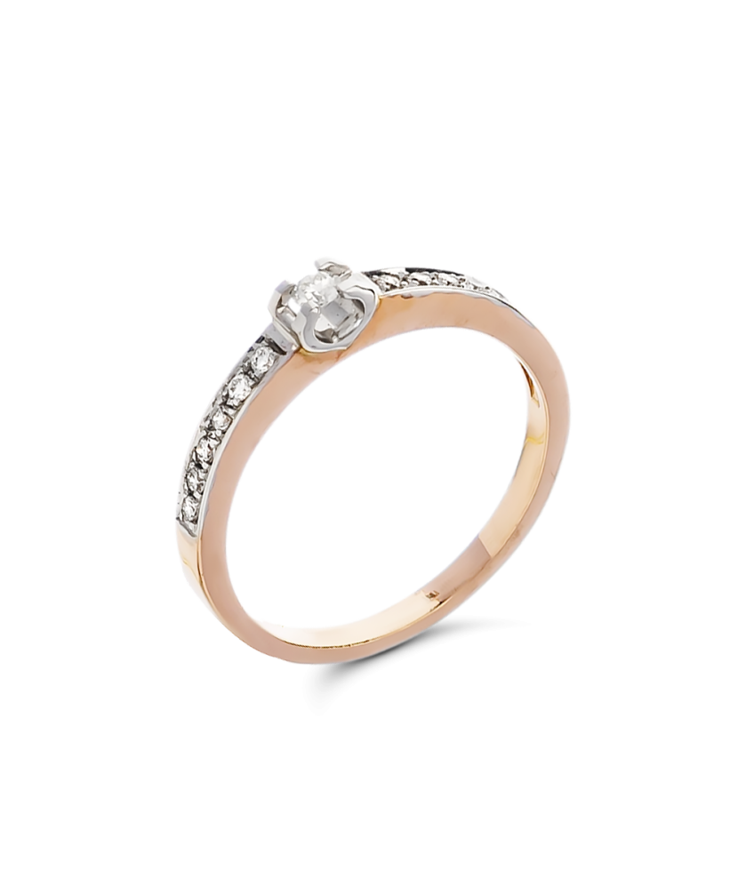 Auksinis žiedas su briliantais  - Goldinga