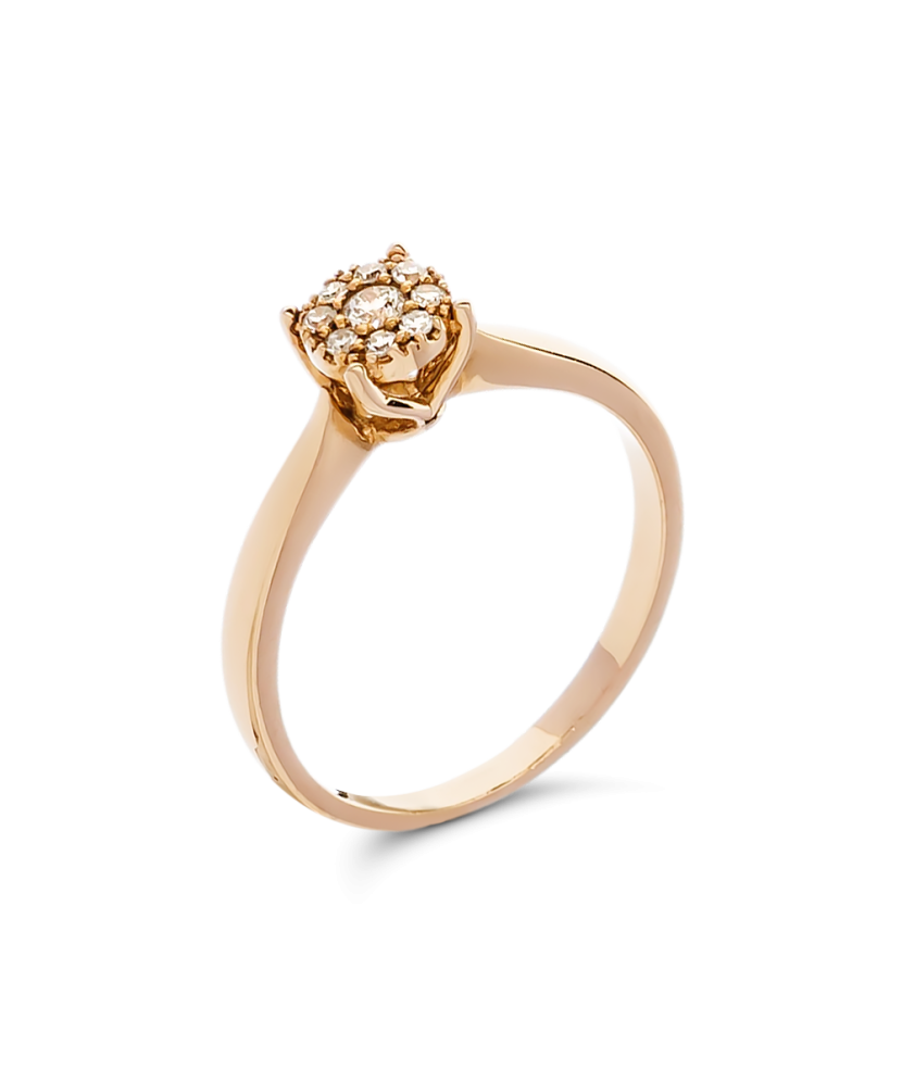 Gold ring with diamonds