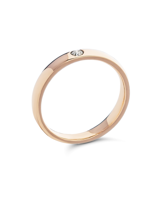 Auksinis žiedas su briliantu  - Goldinga