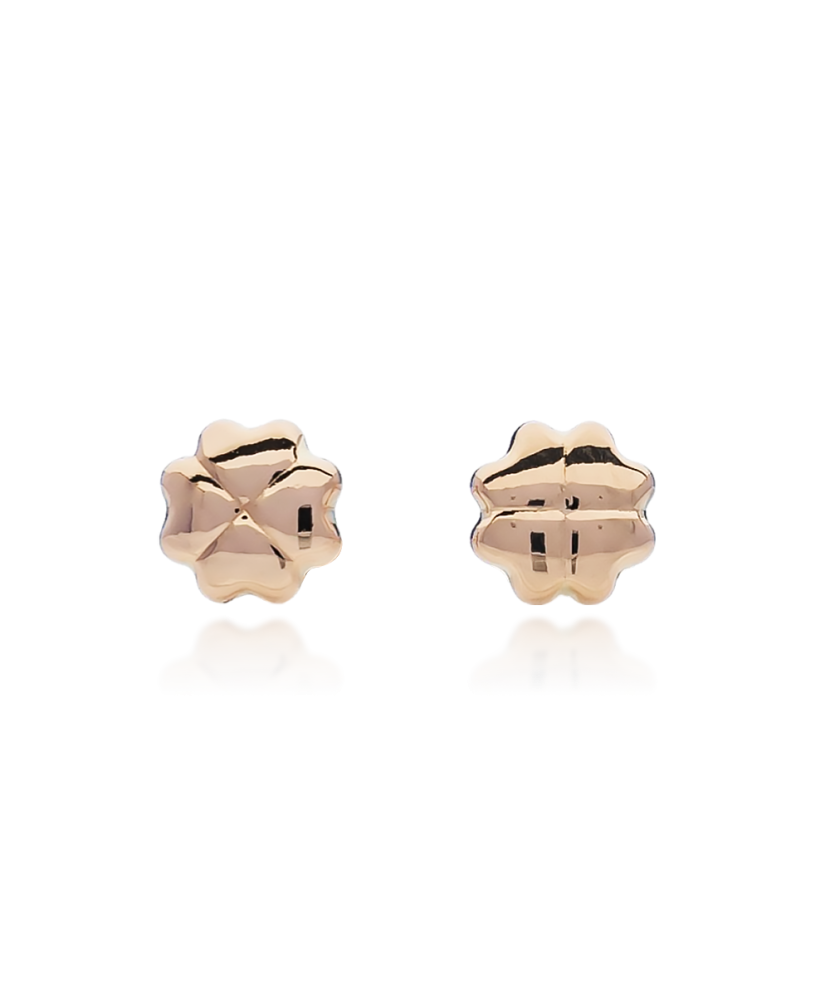 Gold earrings "Clover"