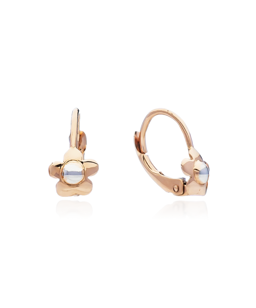 Gold earrings "flowers"