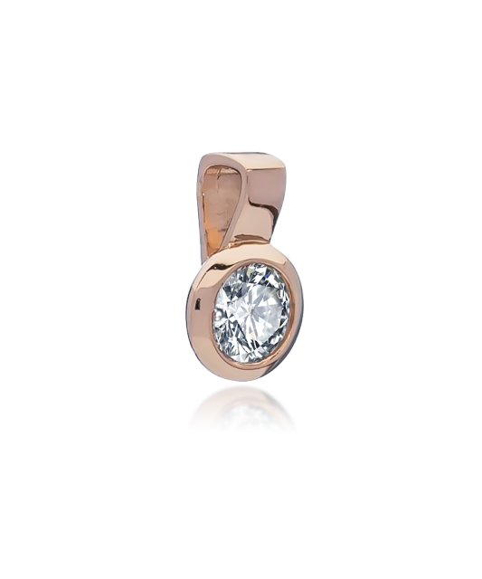 Gold pendant with zirconium