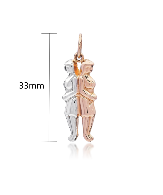 Gold pendant "Gemini "