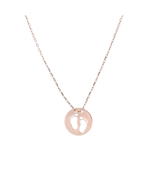 Gold chain with pendant "foots"