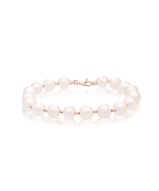 Pearl braceletwith gold