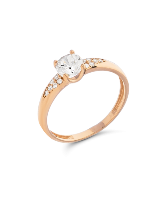 Auksinis žiedas su cirkoniais  - Goldinga