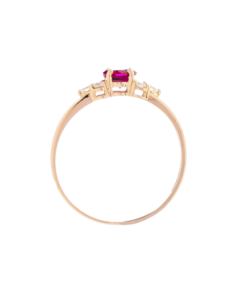 Gold ring with zircons