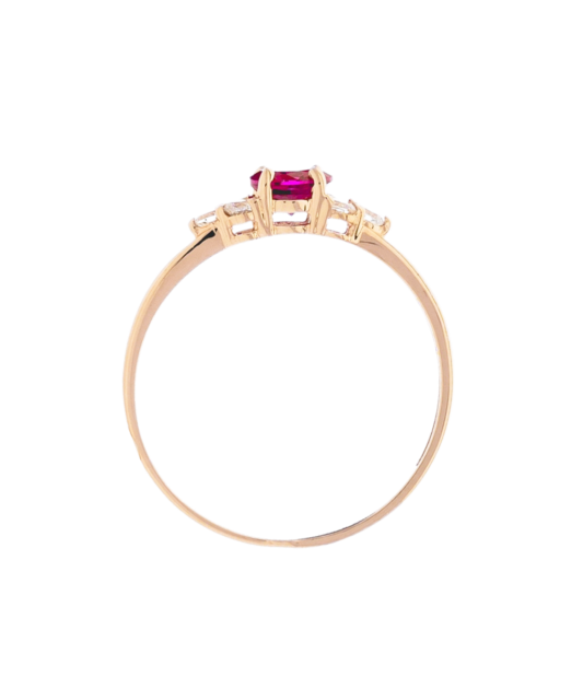 Gold ring with zircons