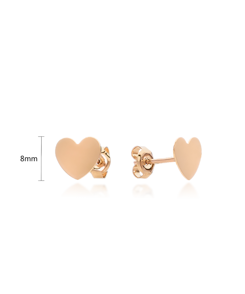 Gold earrings "hearts"