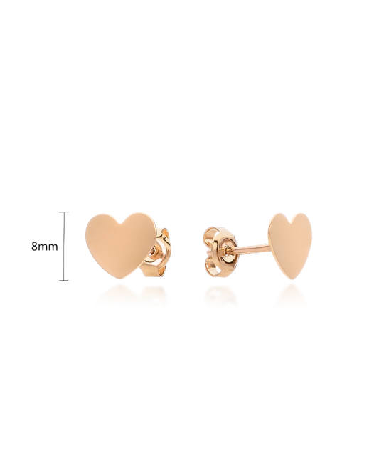 Gold earrings "hearts"