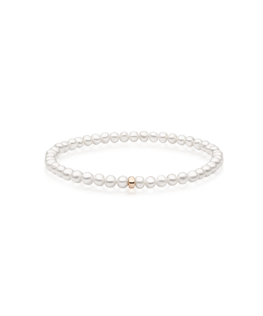 Pearl bracelet with gilt silver