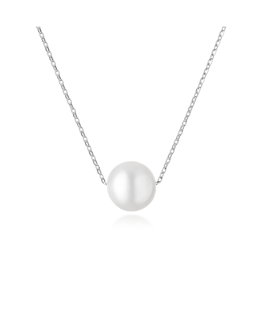 Sterling silver chain with pearl pendant