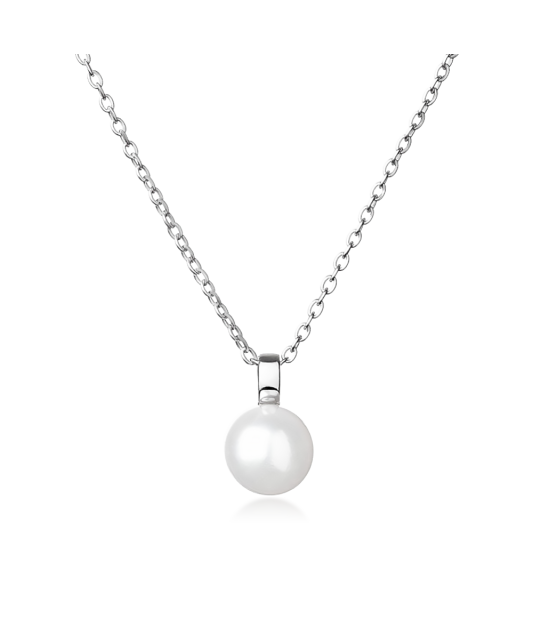 Sterling silver chain with pearl pendant