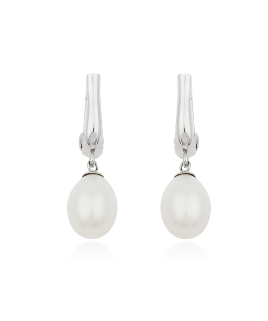 Sterling silver earrings with pearls
