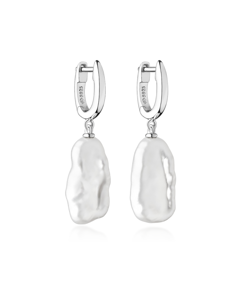 Sterling silver earrings with pearls