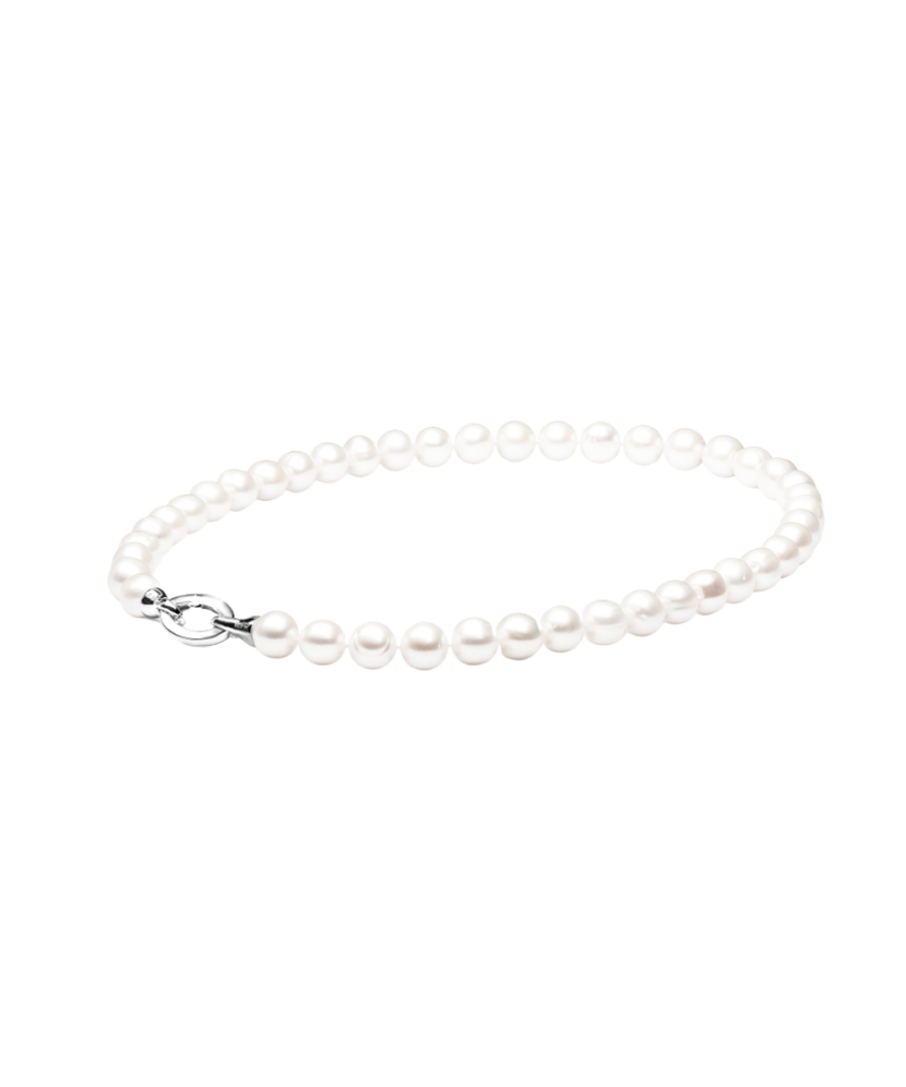 Pearl necklaces with sterling silver