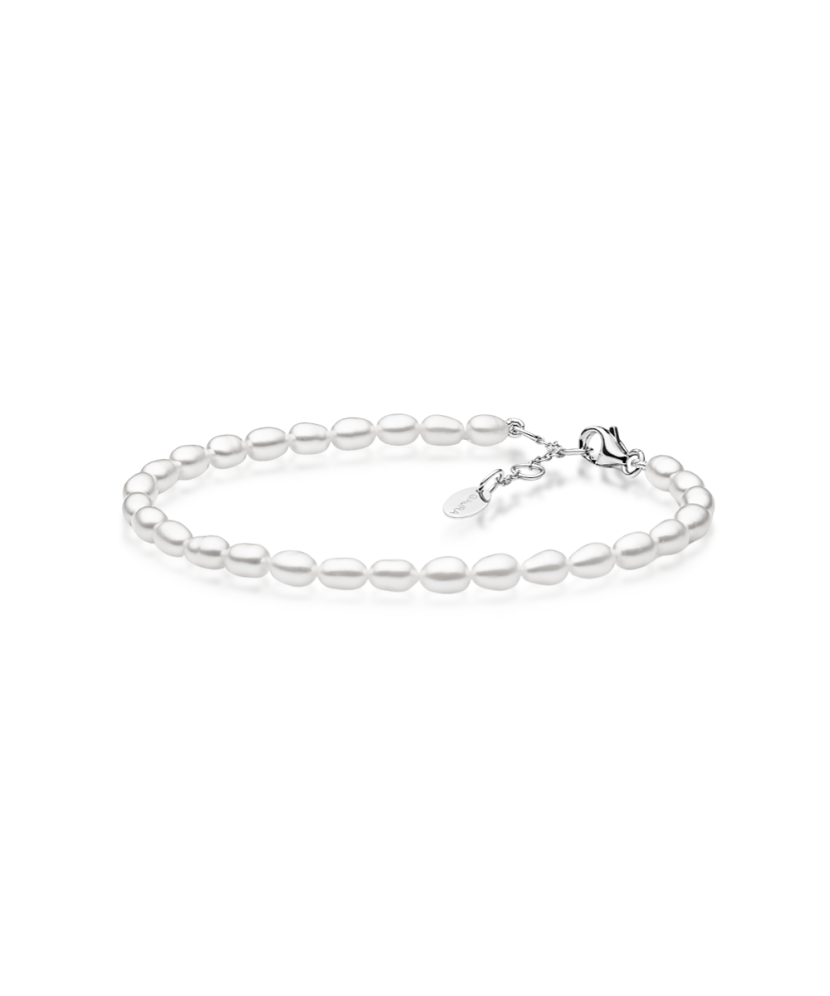 Pearl bracelet with silver
