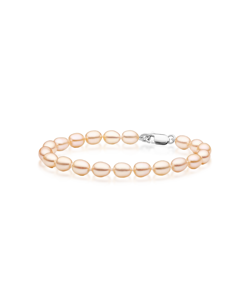 Pearl bracelet with silver
