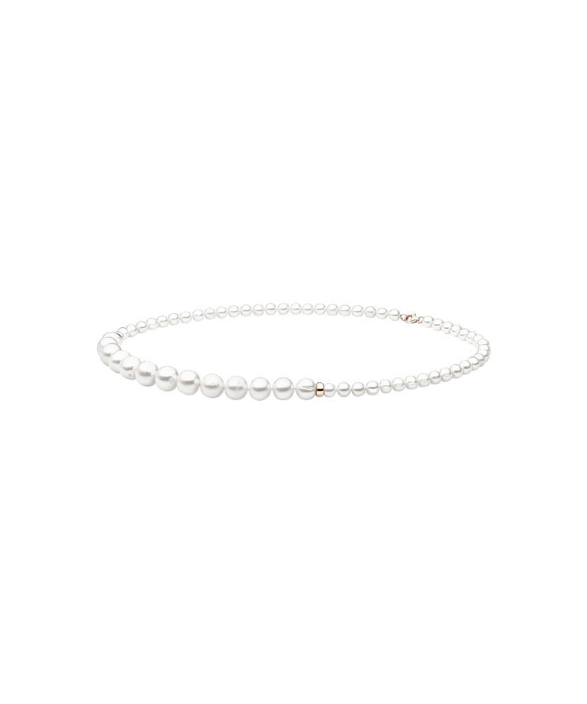 Pearl necklaces with silver gilt