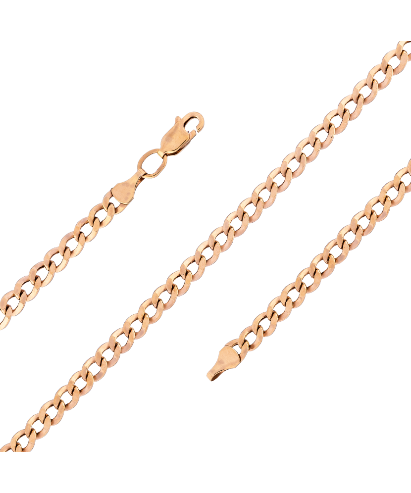 Gold bracelet "Curb" 4.6mm