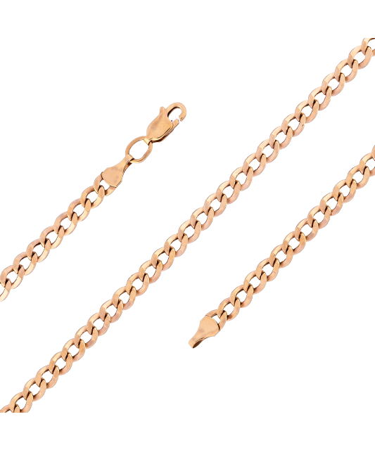 Gold bracelet "Curb" 4.6mm