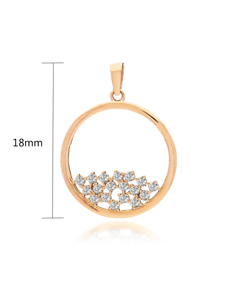 Gold pendant with zircons