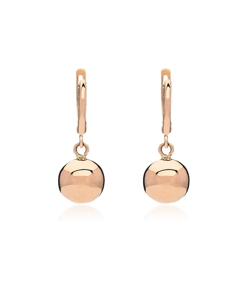 Gold earrings "bubbles"