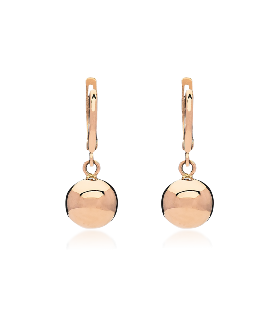 Gold earrings "bubbles"