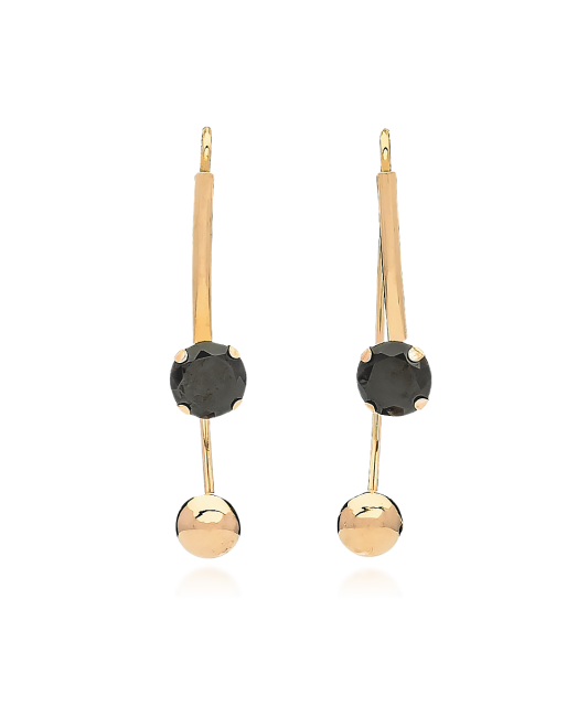 Auksiniai auskarai su cirkoniais  - Goldinga