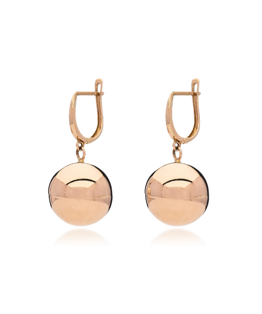 Gold earrings "bubbles"