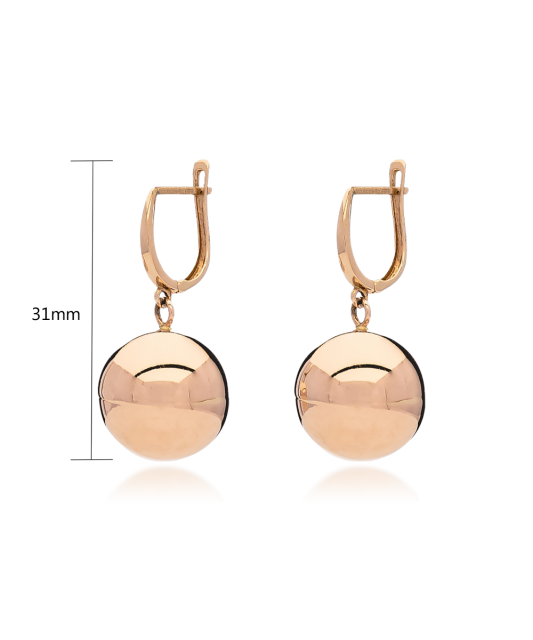 Gold earrings "bubbles"