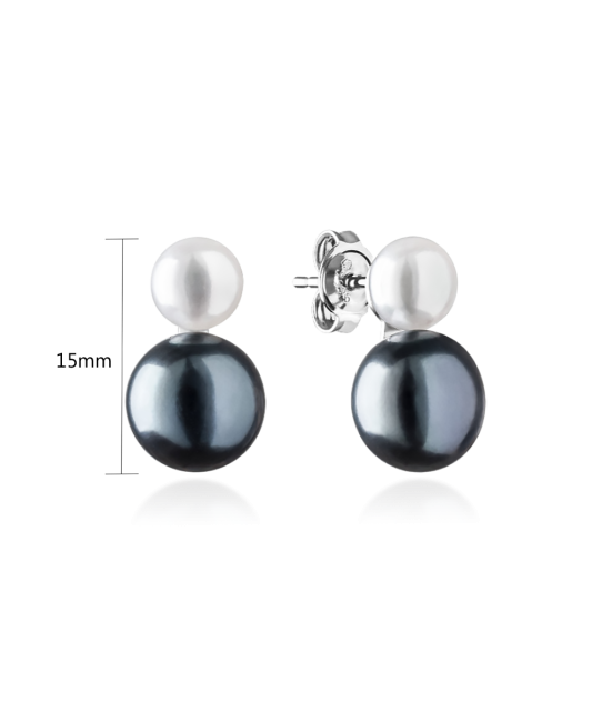 Sterling silver earrings with pearls