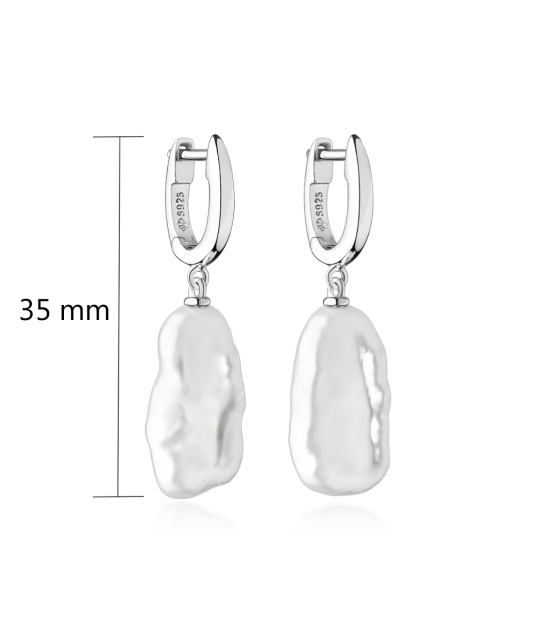 Sterling silver earrings with pearls