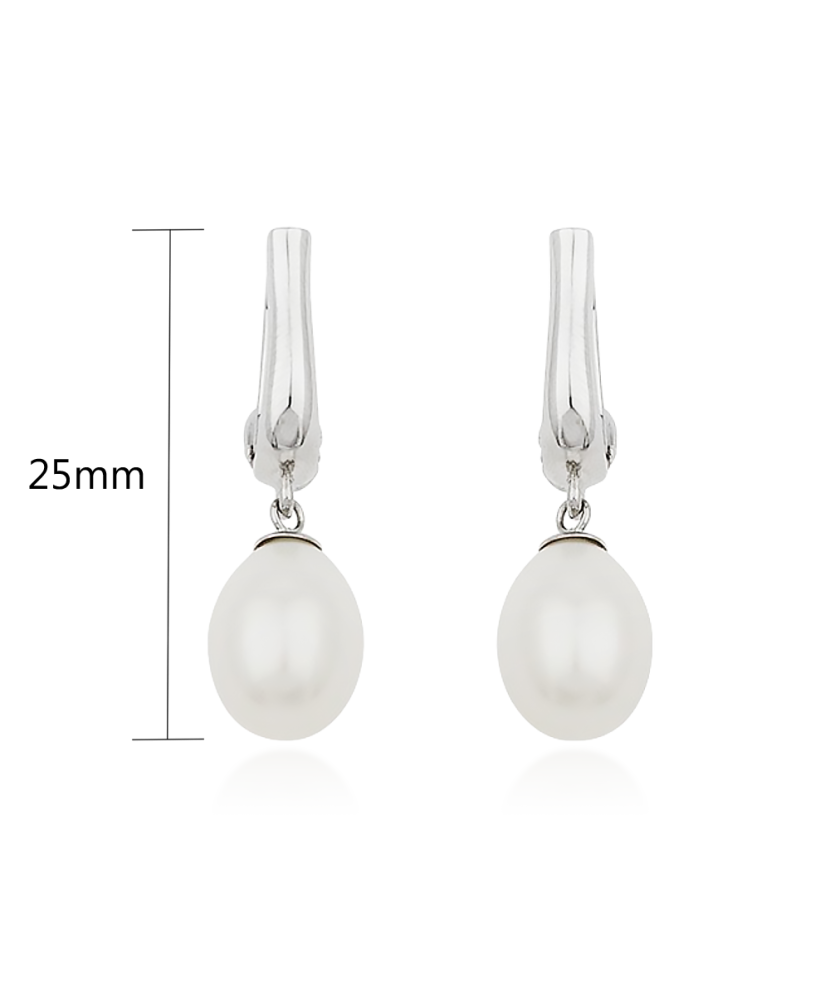 Sterling silver earrings with pearls