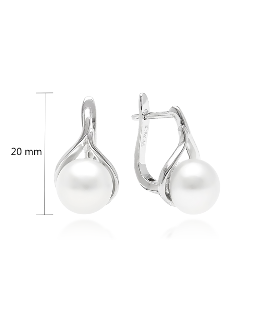 Sidabriniai auskarai su perlais  - Goldinga