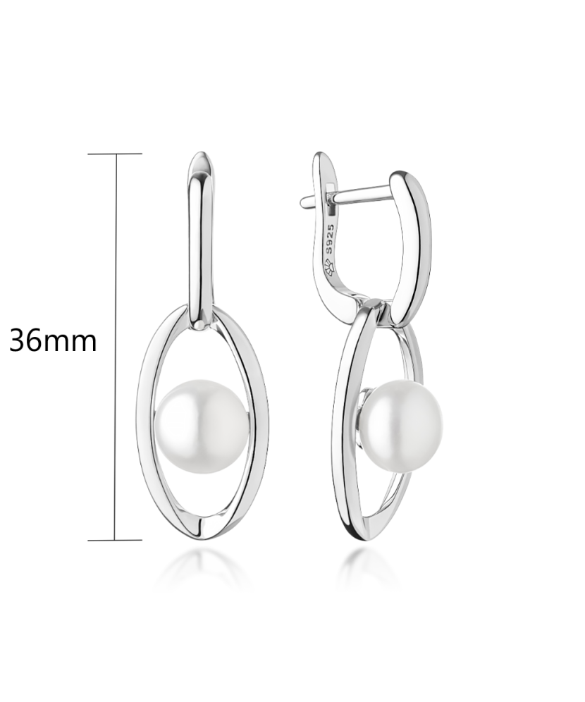 Sterling silver earrings with pearls