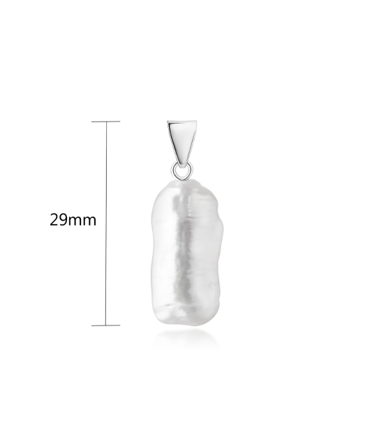 Sterling silver pendant with pearl