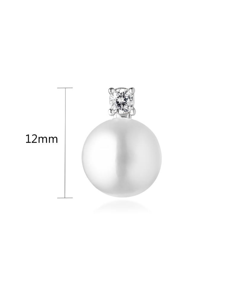 Sidabrinis pakabukas su perlu ir cirkoniu  - Goldinga