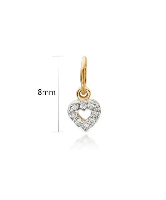 Gold pendant with zircons