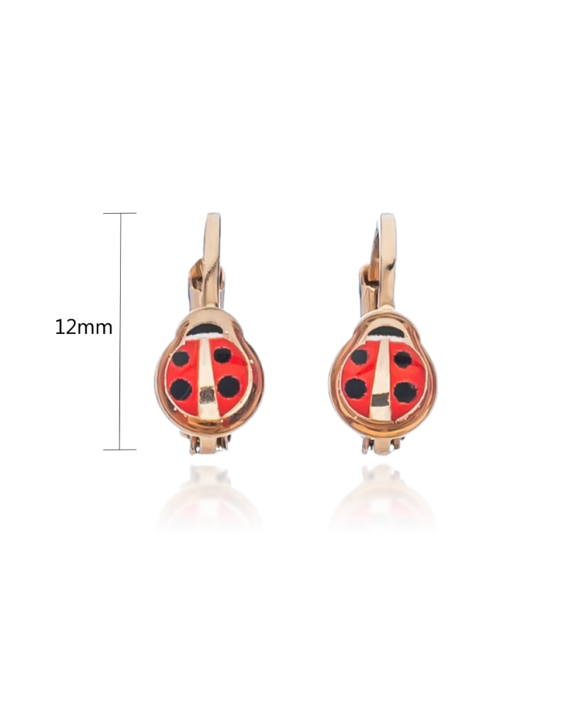Gold earrings "ladybug"