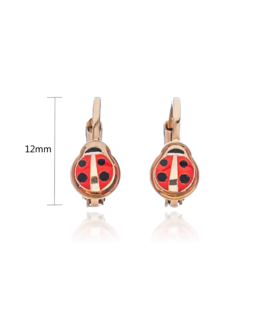 Gold earrings "ladybug"