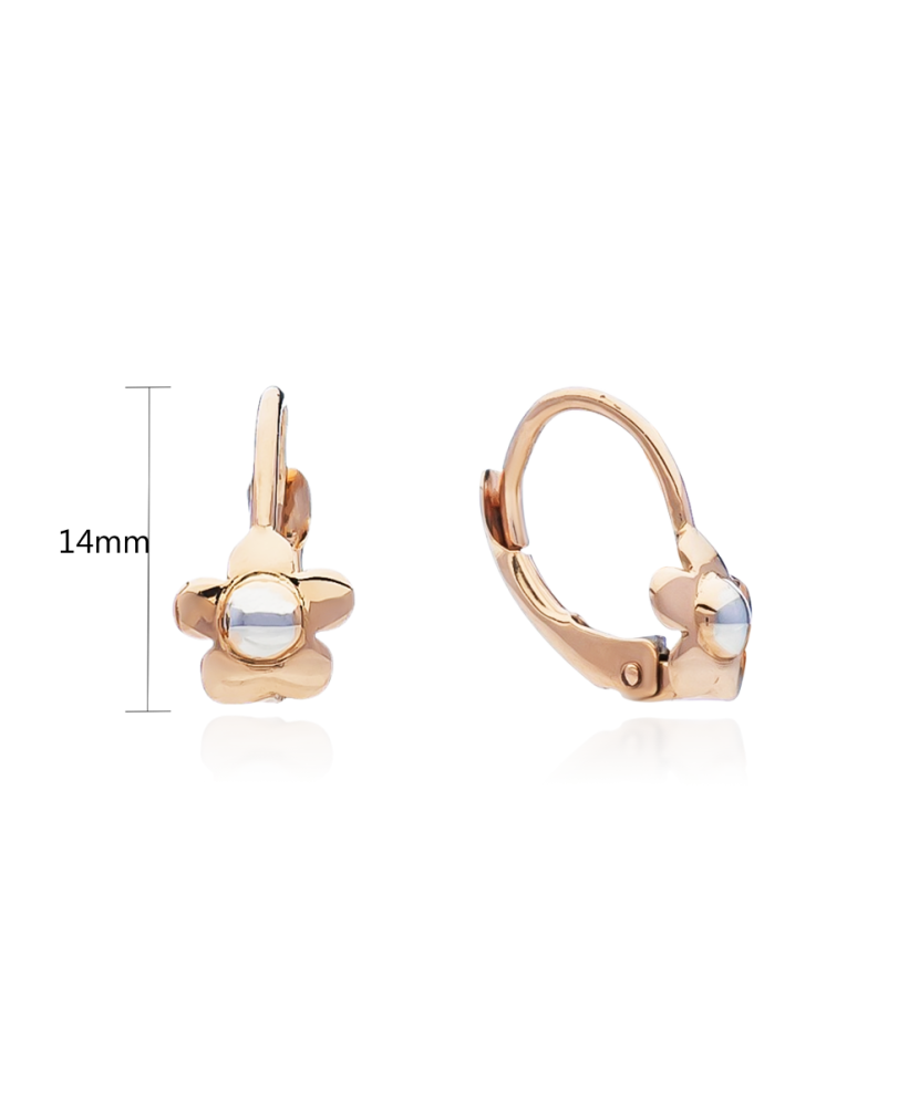 Gold earrings "flowers"