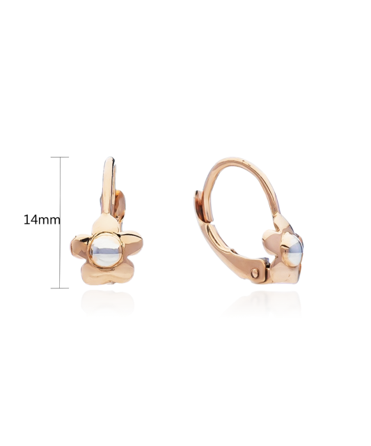 Gold earrings "flowers"