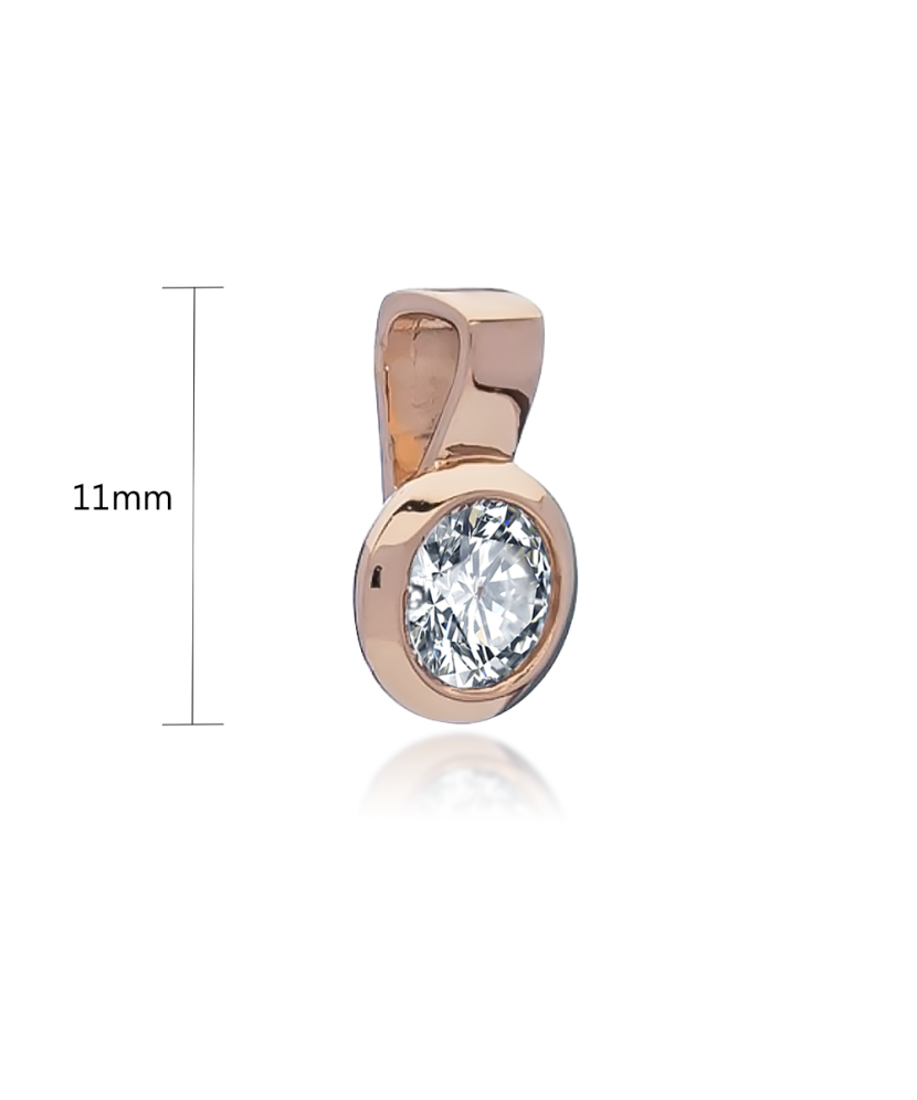 Gold pendant with zirconium