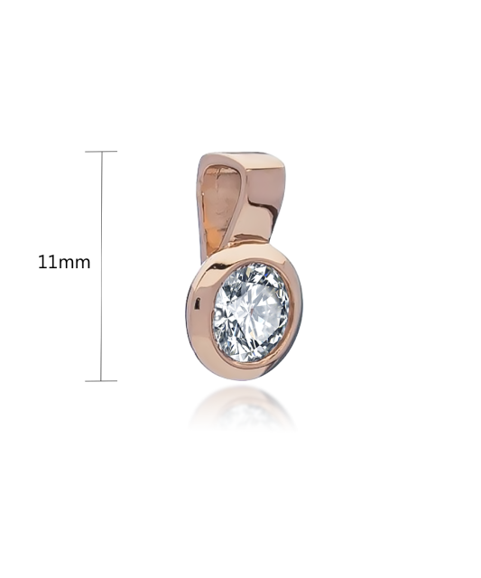 Gold pendant with zirconium