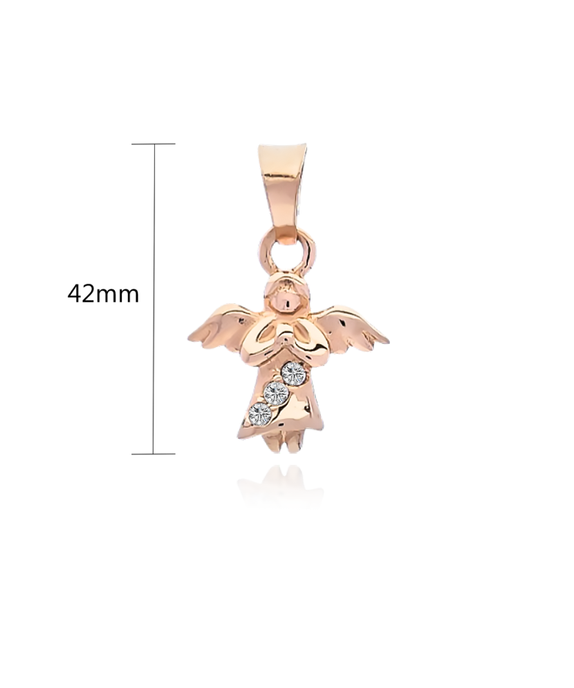 Gold pendant with zircons "angel"