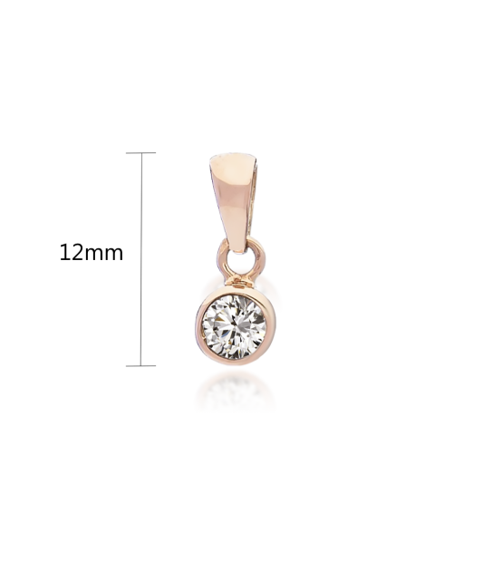 Gold pendant with zirconium