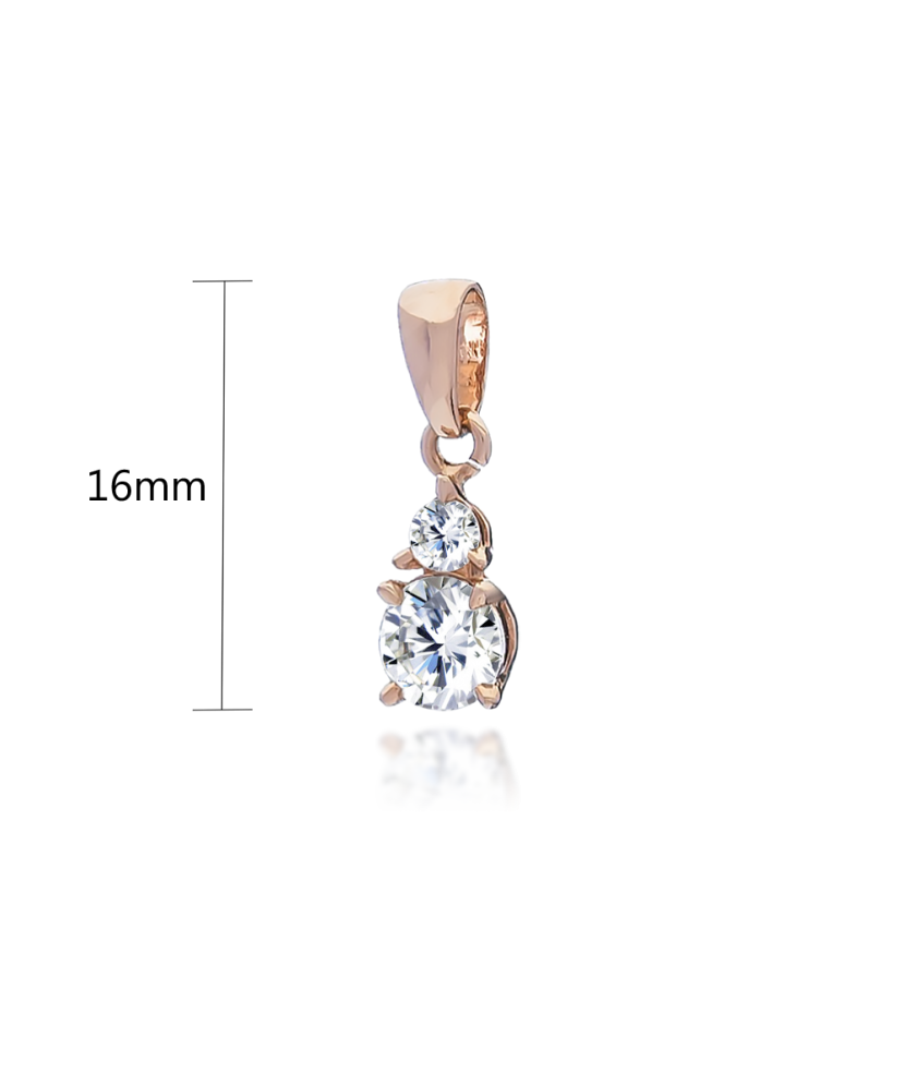 Gold pendant with zircons