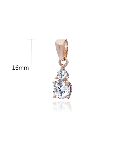 Gold pendant with zircons